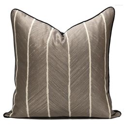 Pillow Luxury Coffee Brown Throw Striped Covers Cover Geometric Style Home Decoration 45 45CM 50 50CM