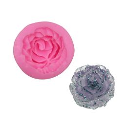 1Pc Roses Silicone Mold DIY Flower Resin Phone Case Head Rope Hair Card Jewelry Accessories Mold Chocolate Cake Silicone Mold