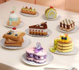 Blocks Dessert Cake Food Assembly Building Block Toys Creative Afternoon Tea Ornaments DIY Puzzle H240527