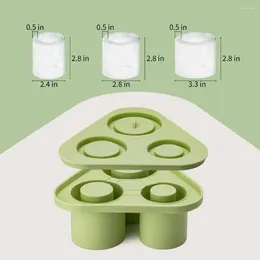 Baking Moulds Silicone Ice Tray With Lid Capacity 3 Compartments For Diy Drinks Leakproof Easy Release Cube Mould