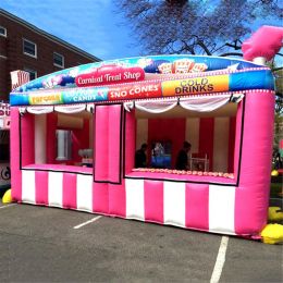 concession stand tent inflatable candy floss ticket changing booth ice cream popcorn cold drink sell room balloon with blower on sale 6mWx3.5mLx3.5mH (20x11.5x11.5ft)