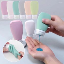 Liquid Soap Dispenser 4 Pcs Silicone Refillable Lotion Bottle 60/90ML Empty Travel Portable Squeeze Shampoo Cosmetic Containers