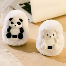 Cute Panda Pocket Hand Warmers USB Rechargeable Plush Hand Warmth Bag With Temperature Adjustable For Friends Family