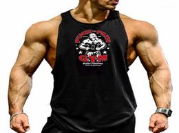 Men039s Tank Tops Brand Bodybuilding And Fitness Clothing Cotton Sleeveless Shirts Top Men Stringer Singlets Mens Y Back Workou7707471