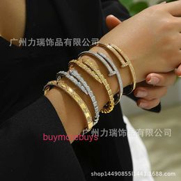 Designer Screw Bangle Bracelet Nails Love Fashion Luxury Jewelrys Carer Original Trendy 18K Gold Diamond for Women Men Nail Bracelets Silver Jewelry Bracelet X06B