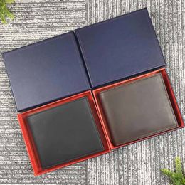 Code 312 Genuine Leather Men Wallets Brown Mens Wallet Short Purse With Coin Pocket Card Holders Gift Box 265m