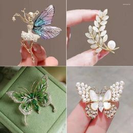 Brooches Fashion Exquisite Butterfly Zircon Crystal Brooch Pin Electroplating Process Retro Women Jewellery Gift