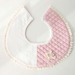 New Baby Feeding Drool Bib Bear Rabbit Pattern Infants Saliva Towel Soft Cotton Gauze Burp Cloth For Newborn Toddler Kids