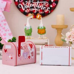 Party Favor Small Item Storage Container Romantic Love Printed Mailbox Tinplate Box For Valentine's Day Wedding Birthday Candy