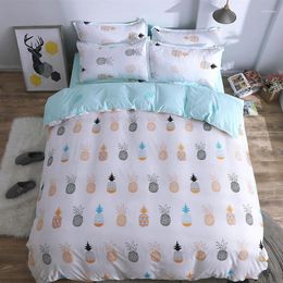 Bedding Sets Pineapple Fruit Print Girl Boy Kid Bed Cover Set Duvet Adult Child Sheets And Pillowcases Comforter 61071