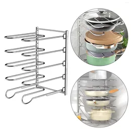 Kitchen Storage Pan Organiser Rack For Cabinet Pot Lid Holder Layers Reusable