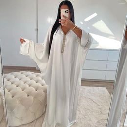 Ethnic Clothing 2024 Muslim Dress Women Bat Sleeve Abaya Kimono Dubai Long Dresses Moroccan Kaftan Ramadan Abayas Hijab Robe Islamic