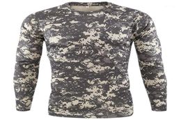 New Outdoor Quick Dry T Shirt Men Tactical Camouflage Long Sleeve Round Neck Sports Army Tshirt Camo Funny 3D Tshirt13988987