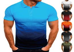 Men039s Polos Men Mens Shirt Short Sleeve Golf Shirts Contrast Colour Business Summer Streetwear Casual Fashion Daily Tops3793953