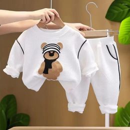 Clothing Sets Children's Set Spring And Autumn Korean Edition Boys Girls Baby Long Sleeve Cartoon Sweater Pants Two Piece