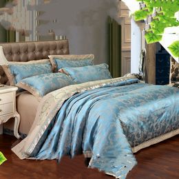 Set di biancheria da letto di fascia alta e cotone europea in seta di lussuosa e cotone