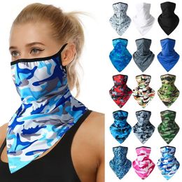 Sun Protection Balaclava Bicycle Motorcycle Face Cover Men Ice Silk Cycling Spring Summer Triangular Hanging Ear Mask L2405