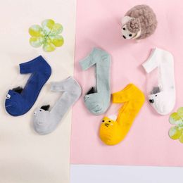 5 pairs / Mesh children socks Summer Cool Breathable Ice Knitted Baby Short Half Ankle Cute Socks lot Pairs