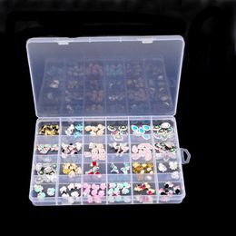 Newest Plastic 24 Slots Adjustable Jewellery Storage Box Case Craft Organiser Beads So Hot Sundries Storage Container 222O