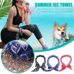 Scarves Cooling Neck Wraps Summer Bandana Scarf Keep Cool Wrap Soaked Tie Around For Women Men R0M4