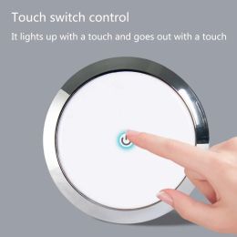 12/24V RV Marine Boat Ceiling Roof Light Universal LED Ceiling Downlight Touch Switch Round Dome Lamp for Camper Yacht Caravan