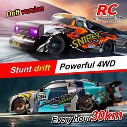 Electric/RC Car Electric/RC Car 4WD RC car 30KM/H high-speed off-road drift 2.4G remote-controlled car racing stunt car drift master toy childrens gift WX5.26