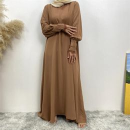 Ethnic Clothing Simple Luxury Muslim Dress Women Zip-up Arab Turkish Cardigan Abayas For Party Dresses Abaya Dubai Kaftan Femme Musulman