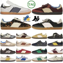 designer shoes Womens mens sambass Pony sneakers Cream white Wales Bonner Core black Fox brown yellow Leopard Reflective Nylon Oat Vegan Pink Green sneakers shoes