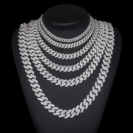 Bling Moissanite Cuban Link Chain High Quality Sterling Sier Diamond Man Jewelry Iced Out Hip Hop Necklace For Men
