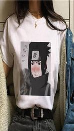 Japanese Anime Cool T Shirt Women Uchiha Sasuke Streetwear Graphic Loose Couple Funny Tops Vintage Tshirt7204368