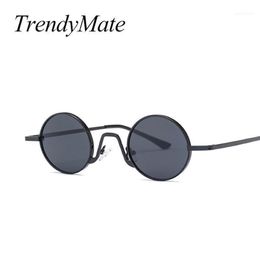 Sunglasses TrendyMate Small Oval For Men Male Retro Metal Frame Yellow Red Vintage Round Sun Glasses Women 2021 1514T1 290j