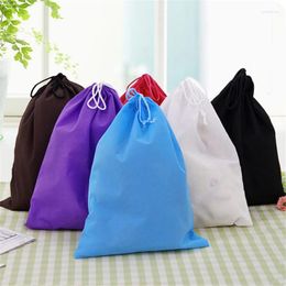 Storage Bags Waterproof Reusable Non-woven Portable Tote Drawstring Bag Closet Shoe Underwear Organiser Pouch Folding Travel