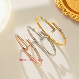 Designer Screw Bangle Bracelet Nails Love Luxury Jewelrys Carer Original Trendy 18K Gold Diamond for Women Men Nail Bracelets Silver Jewelry Bracelet HGDS
