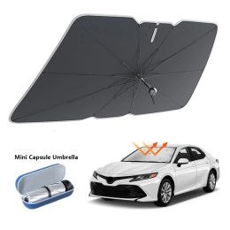 Car Sunshade Foldable Windshield Umbrella Sun Shade Curtain Mini Portable Auto Front Window Parasol Sun Protector Accessories