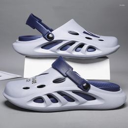 Slippers Men Sandals 2024 Summer EVA Soft-soled Platform Slides Indoor Outdoor Walking Beach Shoes Flip Flops Unisex Women