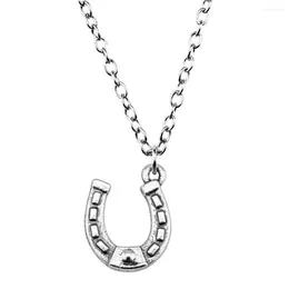 Pendant Necklaces 1pcs Horse Shoe Pendants And Accesories Charms For Jewelry Making Gift Chain Length 43 5cm