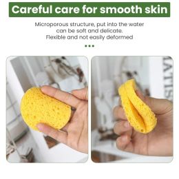 Ashowner Face Cleaning Sponge Natural Wood Pulp Round Makeup Remover Tool for Exfoliator Mask Facial SPA Massage Makeup Removal