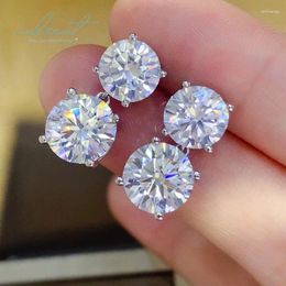 Stud Earrings Inbeaut Arrival 925 Silver Total 10 Ct Excellent Cut Pass Diamond Test D Colour Moissanite Women Fine Jewellery