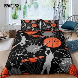 Bedding Sets Duvet Cover Kids Basketball Set Cool Sport Theme Comforter For Boys Teens Gifts Bedroom Decoration