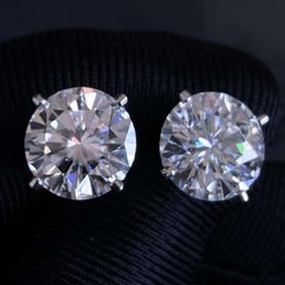 Wholesale Quality Latest Ladies 18 K Gold Needle High Class Earring Moissanite Diamond Stud Hoop Earrings