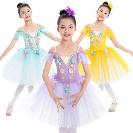 Childrens ballet skills girls dance skills ballet jumpsuits childrens dance skills group performance costumes 240527
