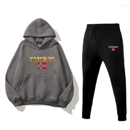 Men's Tracksuits 2024 Mens Female Tracksuit Hooded Sweatshirts And Jogger Pants 2 Pieces Sets Gym Outfits Unisex Casual Sports Hoodie Set