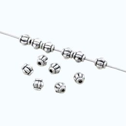 500Pcs Antique Silver Alloy lantern Spacer Bead 4mm For Jewelry Making Bracelet Necklace DIY Accessories D2 169N