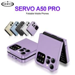 SERVO A50 PRO Foldable Mobile Phone Auto FM Radio Call Record Speed Dial Magic Voice Dual SIM GSM Unlocked Cellphone 2.4" Type-C