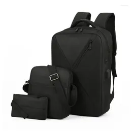 Backpack 3pcs Laptop Boys School Bookbag Set Student With Shoulder Bag And Pencil