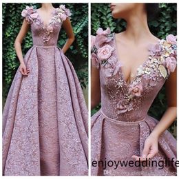 V-Neck Lace Cap A-Line Prom Dresses Floor Length 2022 Custom Long Women Evening Party Gowns Special Occasion Party Wear Modest 2338