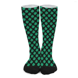Women Socks Green Shamrock St Patrick's Day Novelty Stockings Ladies Medium Soft Running Autumn Graphic Non Skid