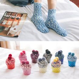 Christmas Lady Soft Floor Socks Home Clothing Accessories Candy Women Fluffy Socks Warm Winter Cosy Lounge Bed Xmas Gift 228q