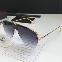 0724 Neue Mode Sonnenbrille mit UV -Schutz für Männer Frauen Vintage Square Halb Frame Beliebte Top -Qualität mit Case Classic Sungl 336s