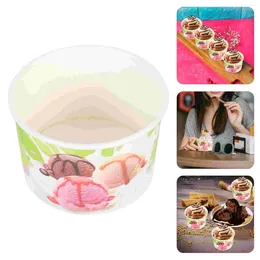 Disposable Cups Straws 100 Pcs Ice Cream Dessert Desserts Containers Plastic Glasses Mini For Desert Paper Bowl Party Cake Mug